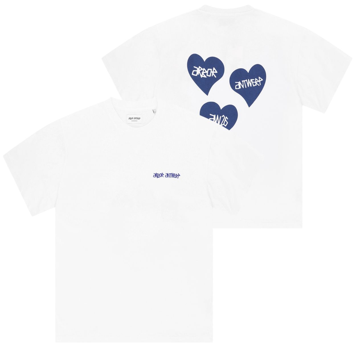 Arbor Antwerp Triple Love T-shirt Wit/Blauw