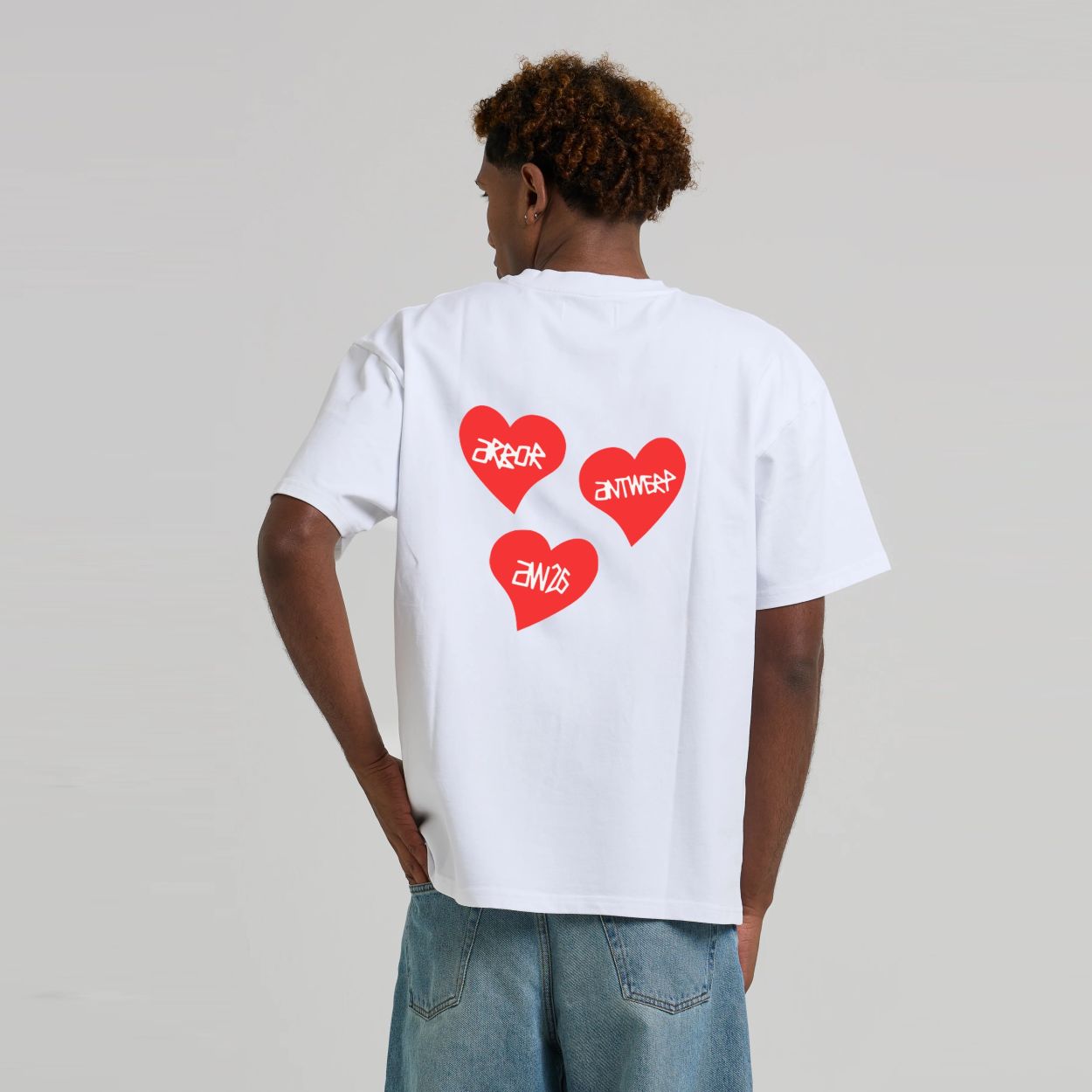 Arbor Antwerp Triple Love T-shirt Wit/Rood