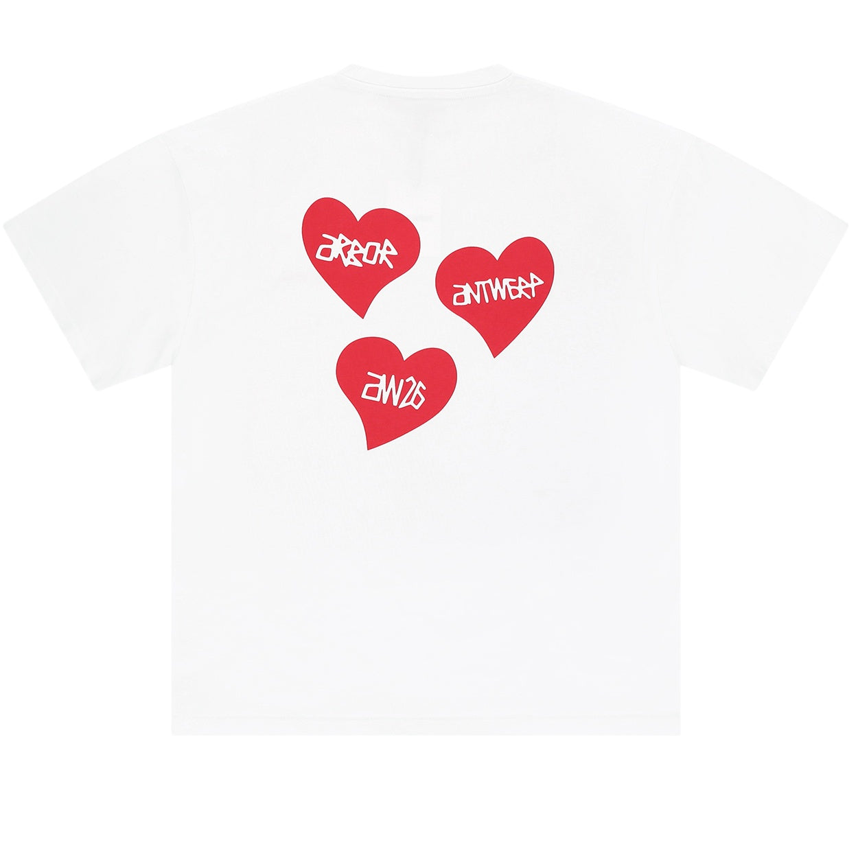 Arbor Antwerp Triple Love T-shirt Wit/Rood