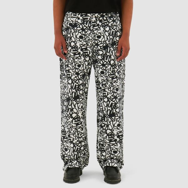 Arte Antwerp Allover Flowers Broek Zwart/Wit