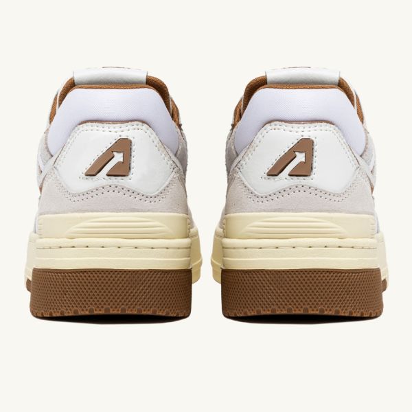 Autry CLC Low Sneaker Wit/Bruin