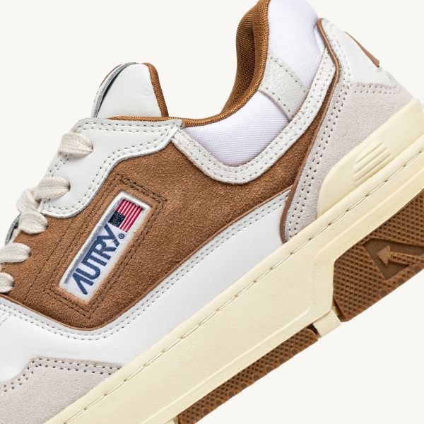Autry CLC Low Sneaker Wit/Bruin
