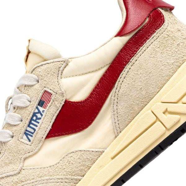 Autry Reelwind Low Sneaker Off White/Rood