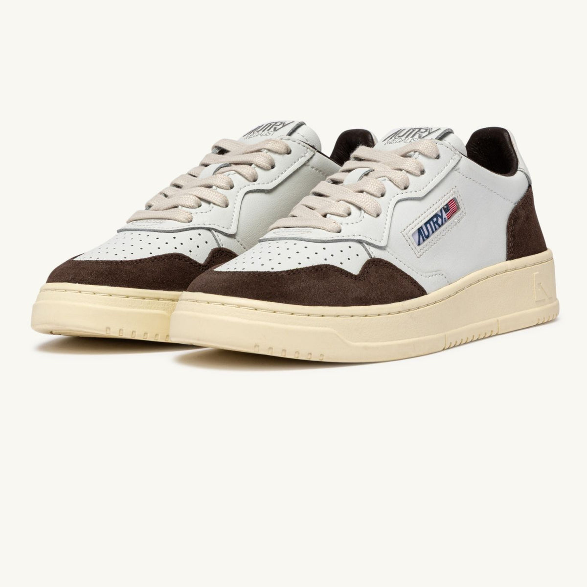 Autry Medalist Low Sneaker Wit/Bruin
