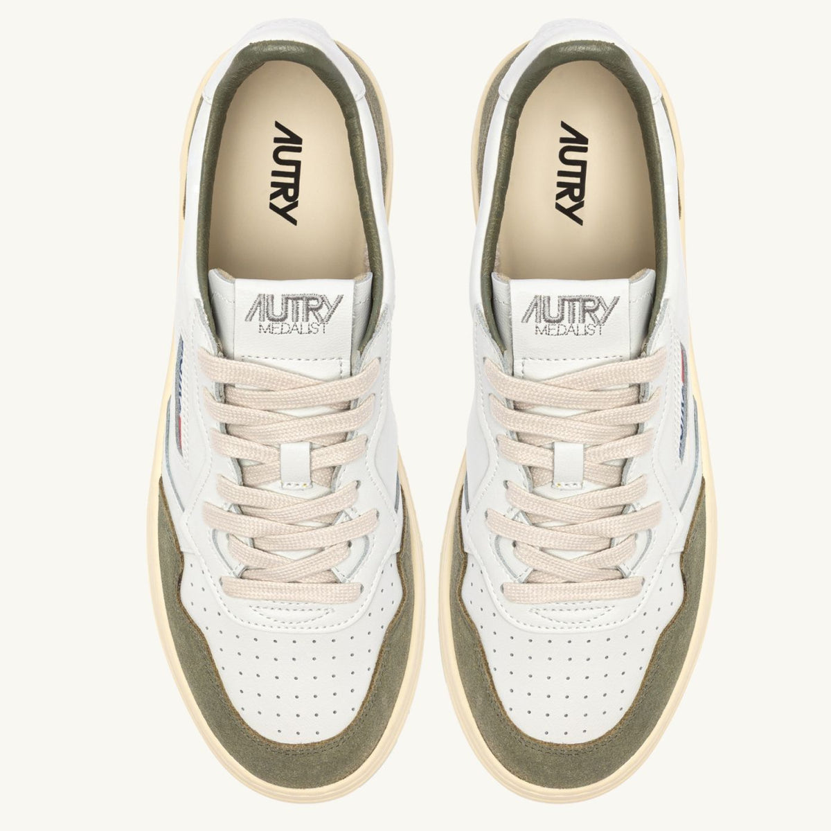 Autry Medalist Low Sneaker Wit/Donker Groen