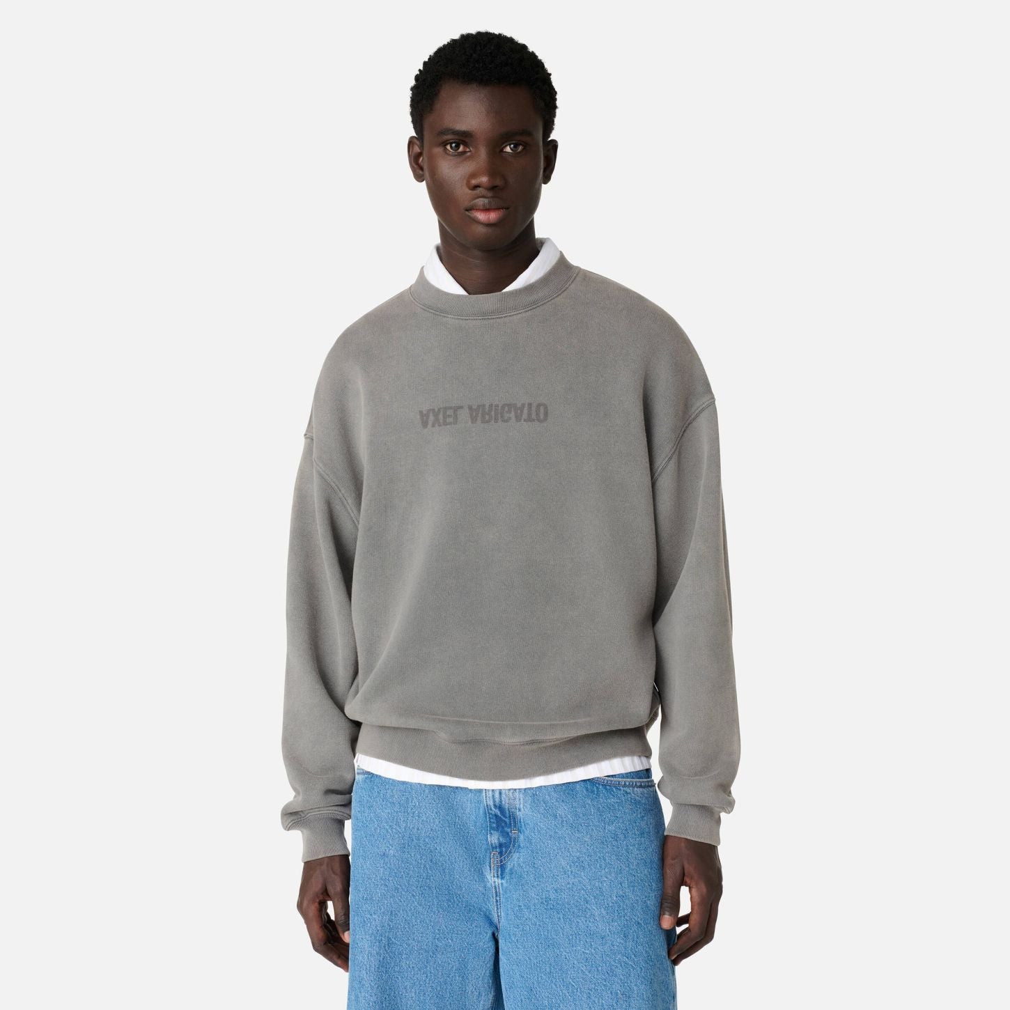 Axel Arigato Distort Washed Sweater Antraciet