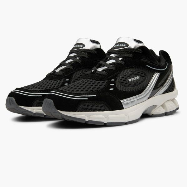 Banlieue The Runner + Suede Sneaker Zwart