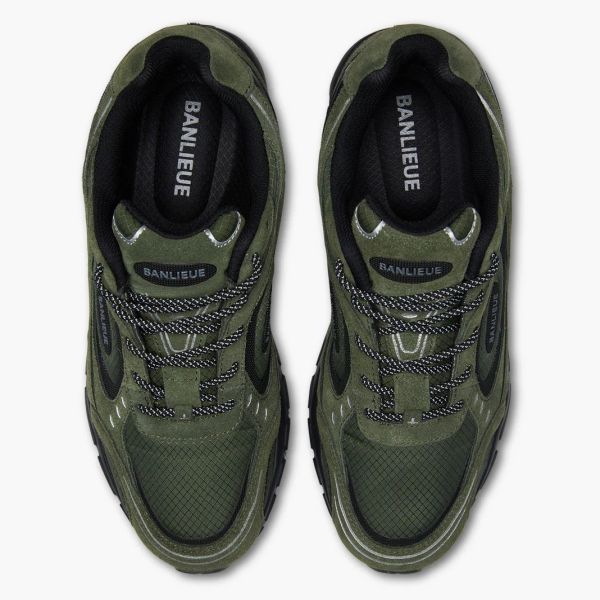 Banlieue The Runner + Winterised Sneaker Donker Groen