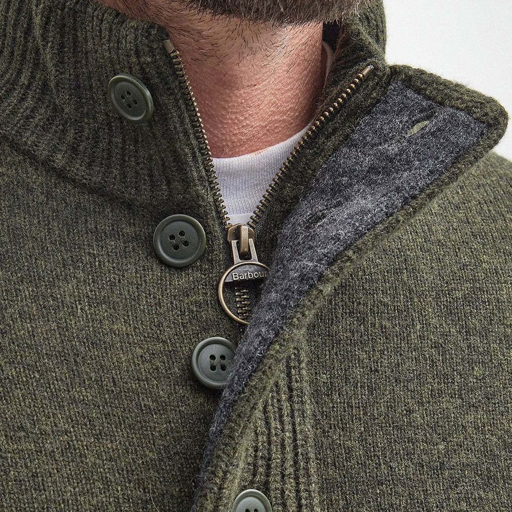 Barbour Essential Patch Half Zip Sweater Donker Groen