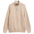 Barbour Essentials Fleck Half Zip Sweater Beige