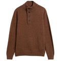 Barbour Essential Patch Half Zip Knitted Sweater Bruin