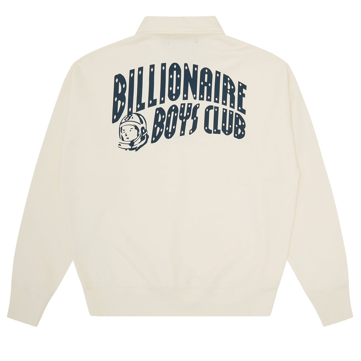 Billionaire Boys Club Arch Logo Washed Quarter Zip Sweater Off White