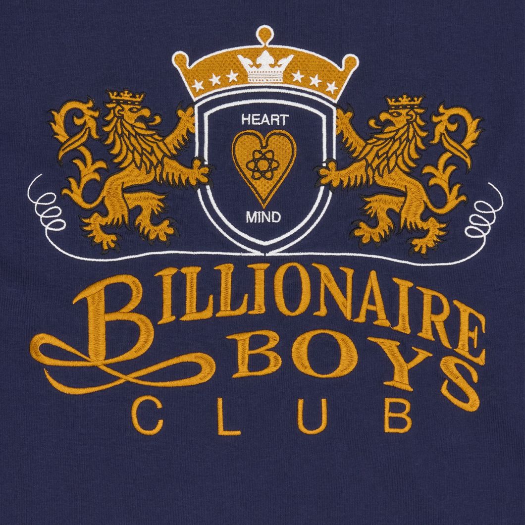 Billionaire Boys Club Embroidered Crest Logo T-shirt Navy