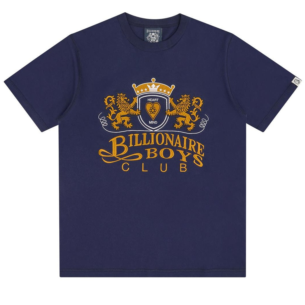 Billionaire Boys Club Embroidered Crest Logo T-shirt Navy