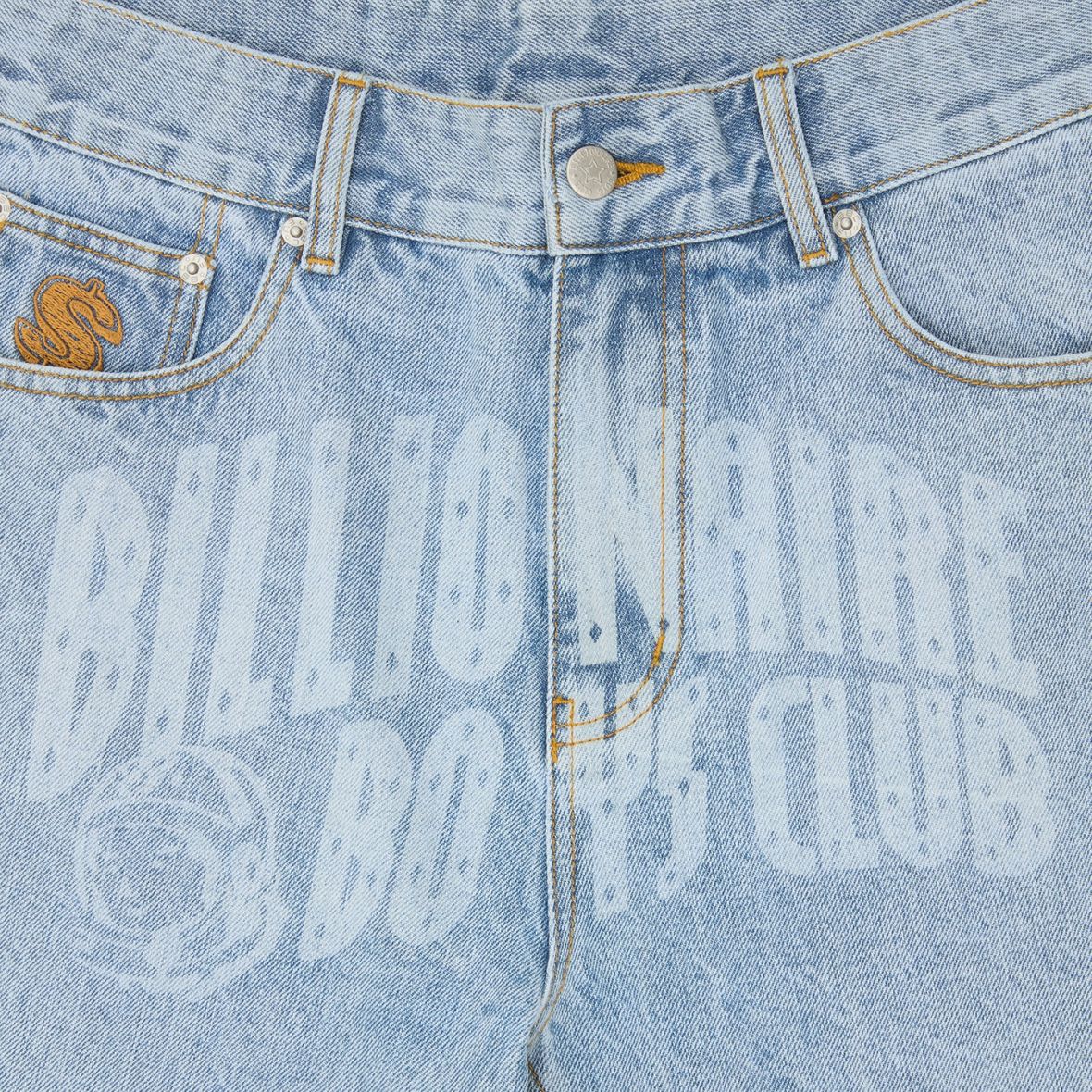 Billionaire Boys Club Faded Arch Logo Jeans Licht Blauw