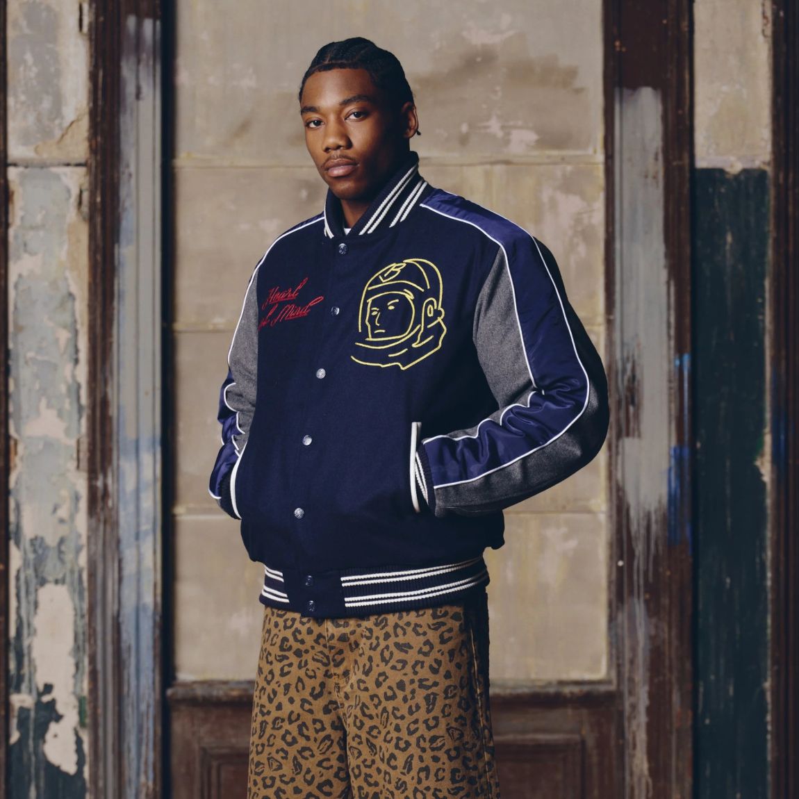 Billionaire Boys Club Neon Arch Logo Varsity Jack Navy