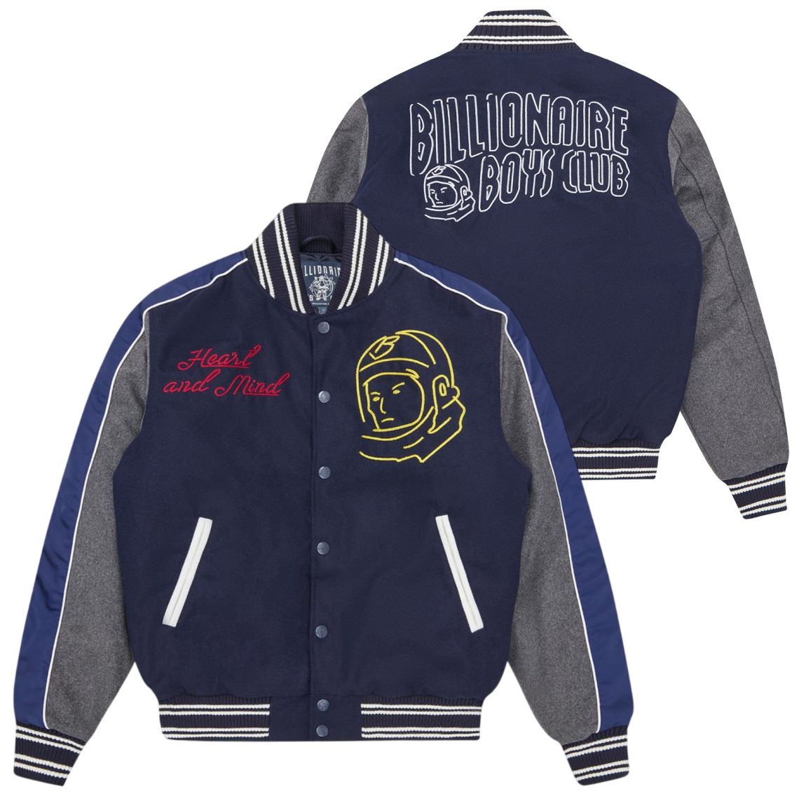 Billionaire Boys Club Neon Arch Logo Varsity Jack Navy