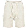 Malelions Premium Linen Korte Broek Off White