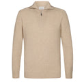 Profuomo Wool Half Zip Sweater Beige