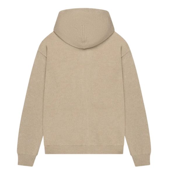 CROYEZ FLUFFY ESSENCE KNIT ZIP-HOODIE | SAND