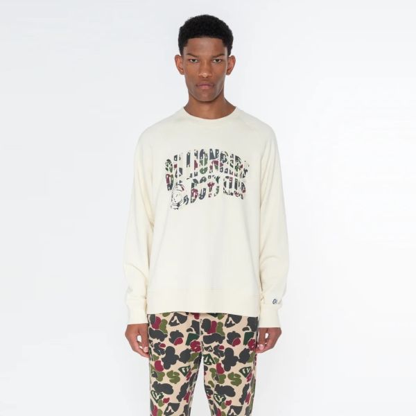 Billionaire Boys Club Duck Camo Arch Logo Sweater Off White