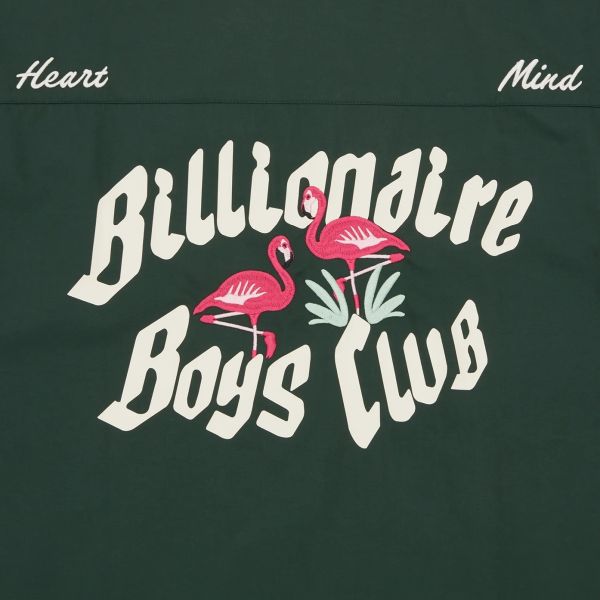 Billionaire Boys Club Flamingo Bowling Overhemd Donker Groen