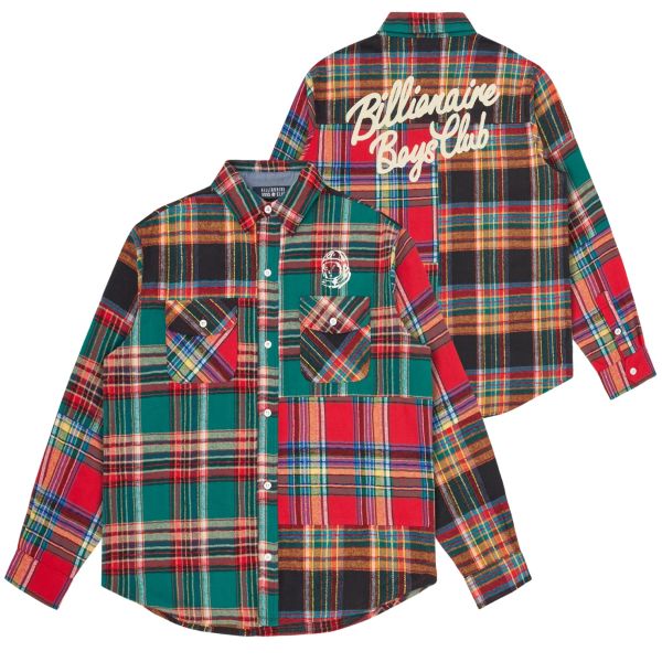 Billionaire Boys Club Patchwork Check Overhemd Meerkleurig