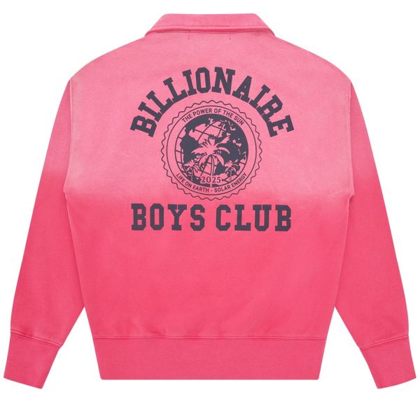 Billionaire Boys Club World College Washed Quarter Zip Sweater Roze