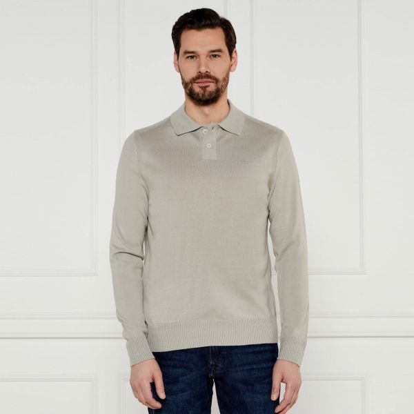 Boss Avac Longsleeve Polo Beige