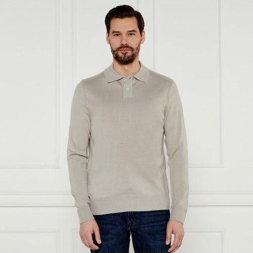 Boss Avac Longsleeve Polo Beige