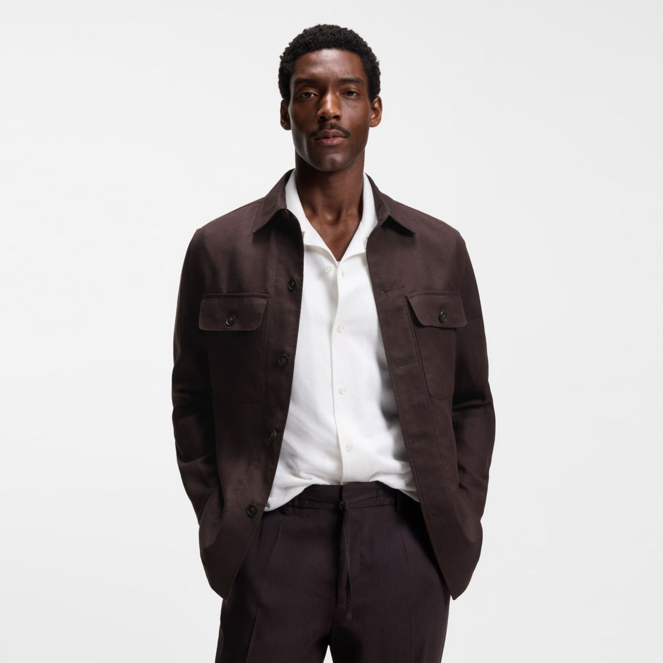 Boss Carper Overshirt Bruin