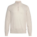 Boss Ebenji Half Zip Sweater Off White