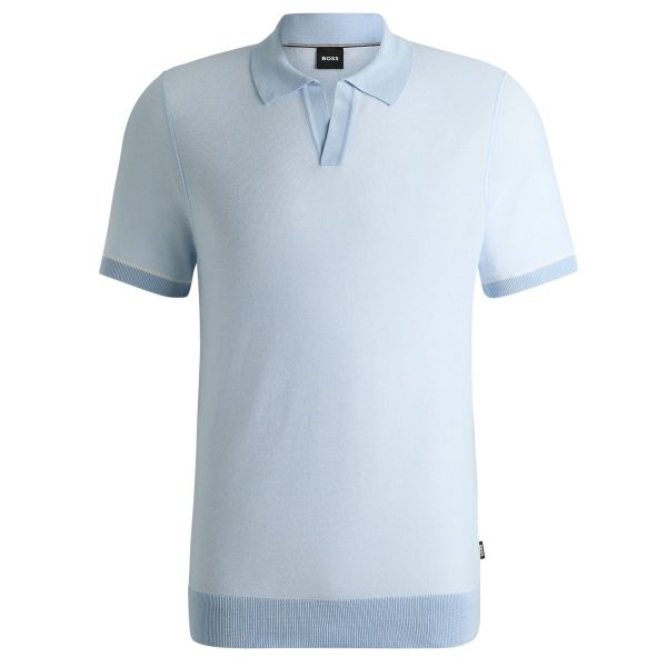 Boss Jianluca Knitted Polo Licht Blauw