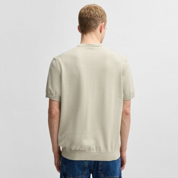 Boss Kanache Knitted T-shirt Beige