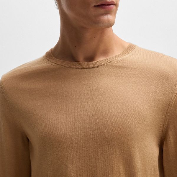 Boss Leno Knit Sweater Beige
