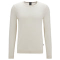 Boss Leno Knit Sweater Off White