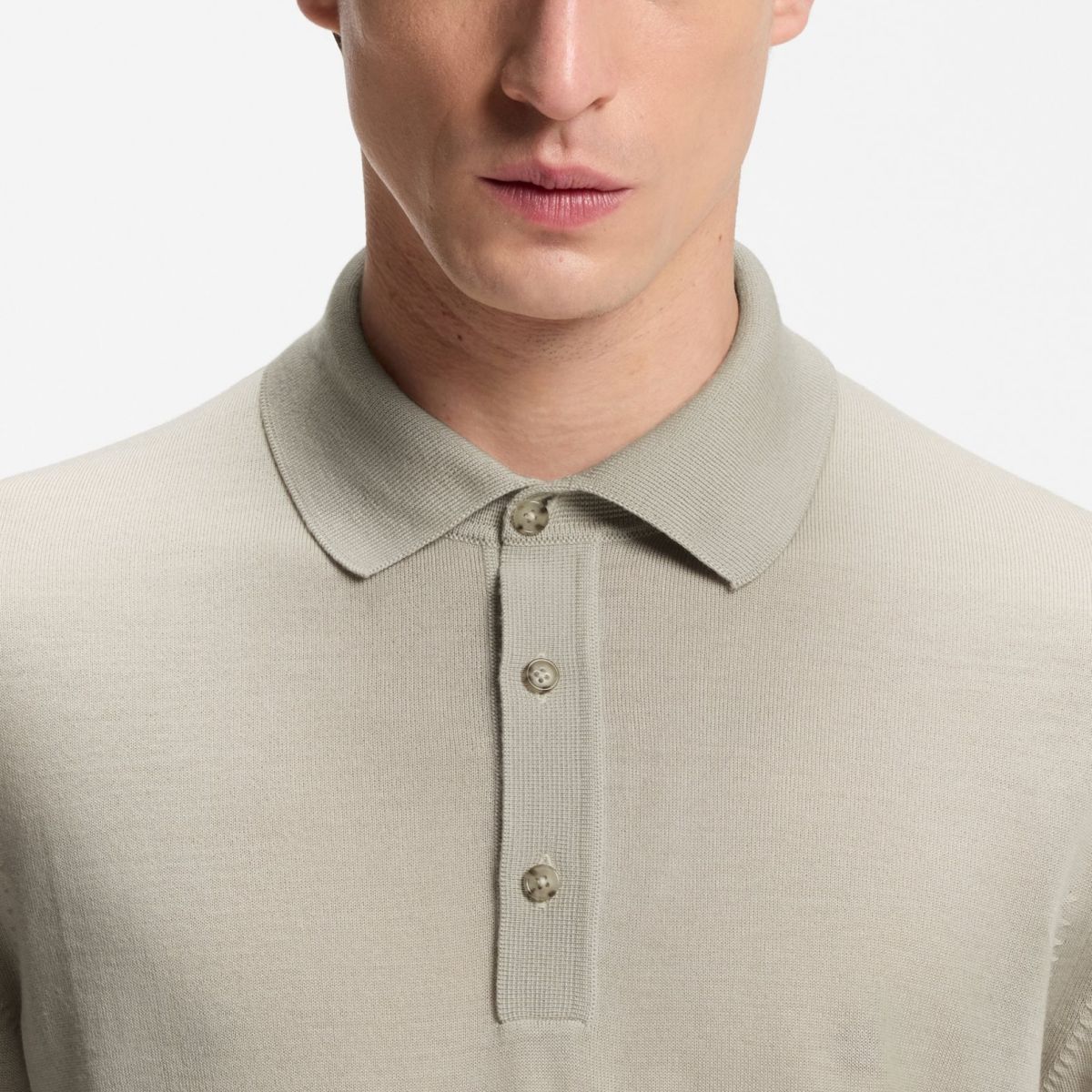 Boss Nolano Knitted Polo Beige