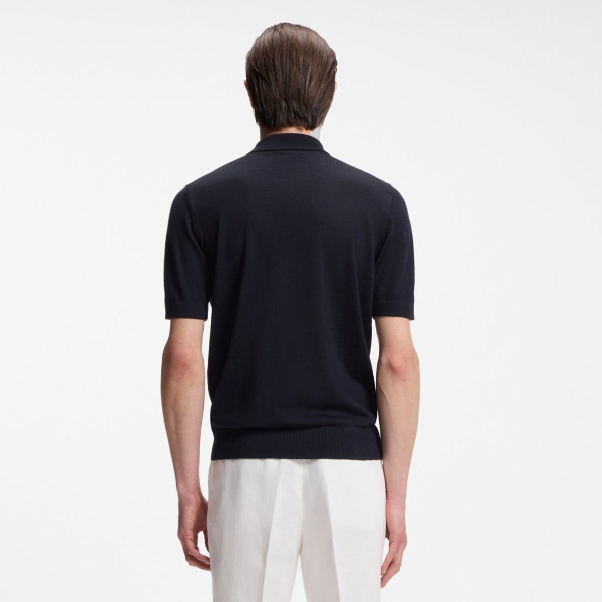 Boss Nolano Knitted Polo Navy