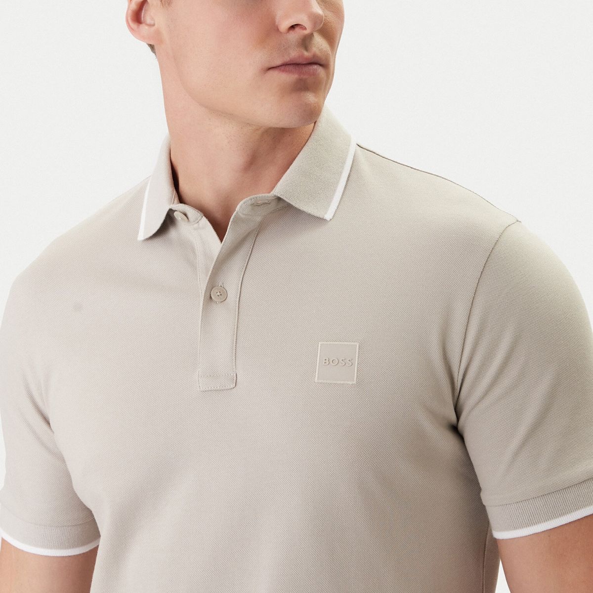 Boss Passertip Polo Grijs