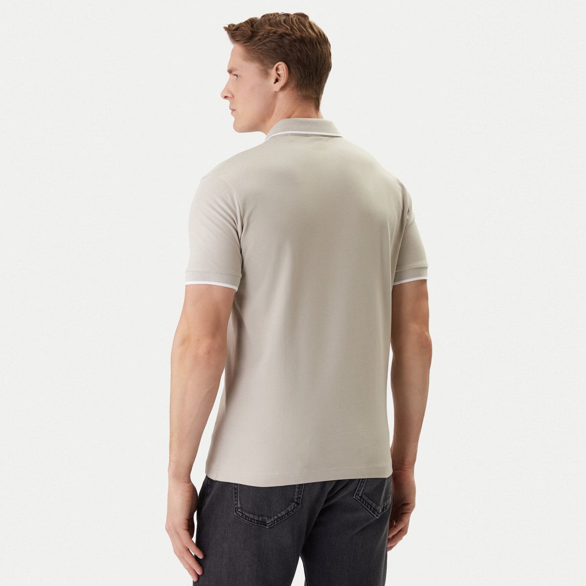 Boss Passertip Polo Grijs