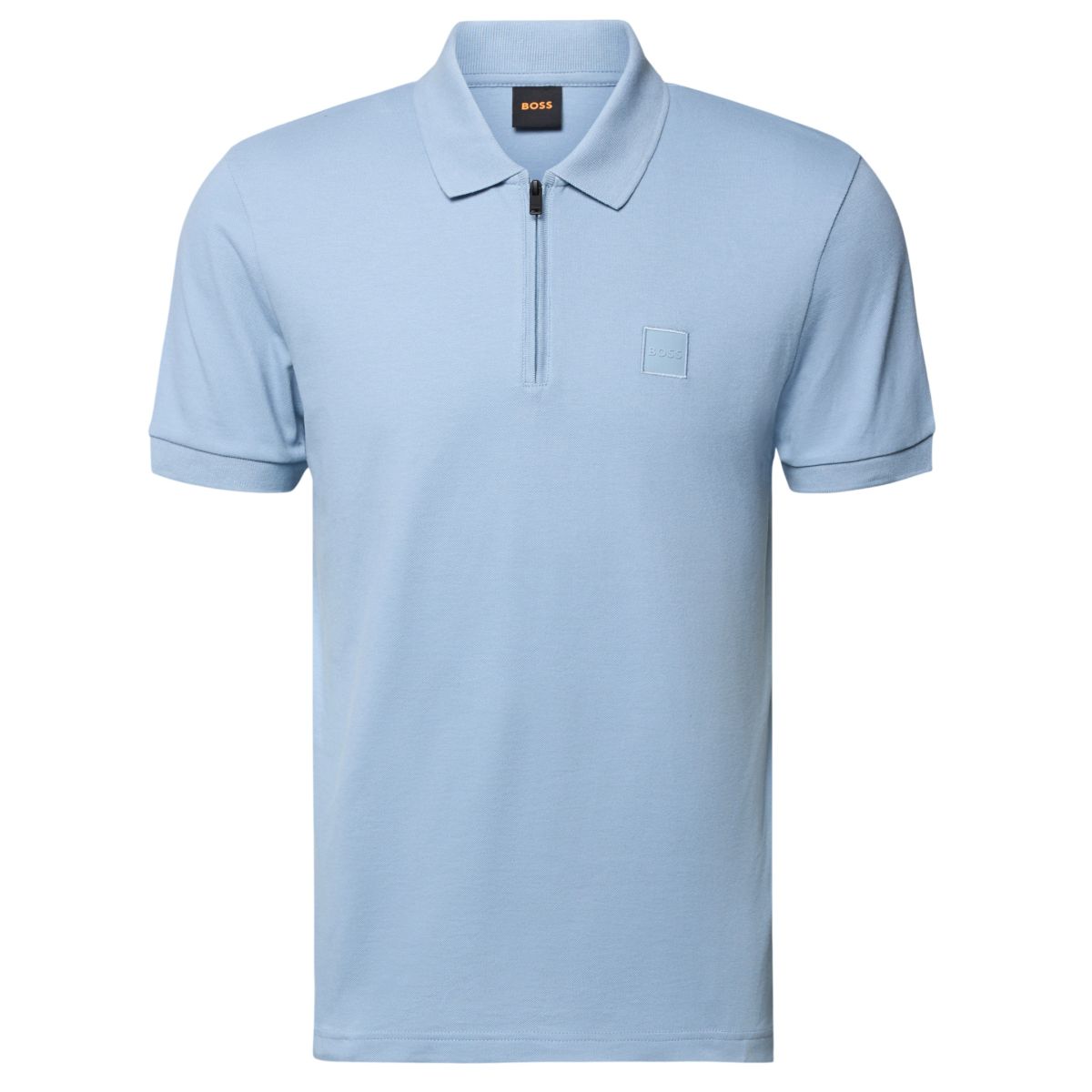 Boss Passerzip Polo Licht Blauw