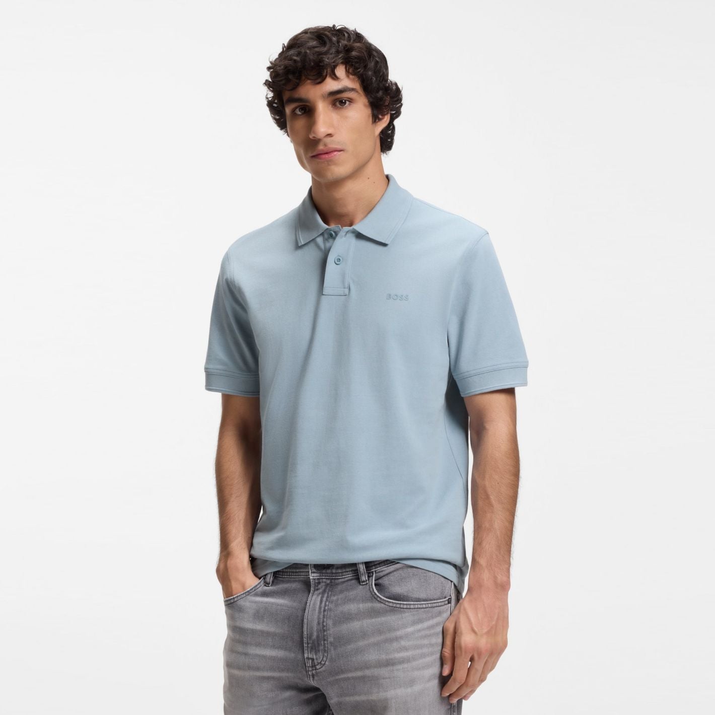 Boss Prime Polo Licht Blauw