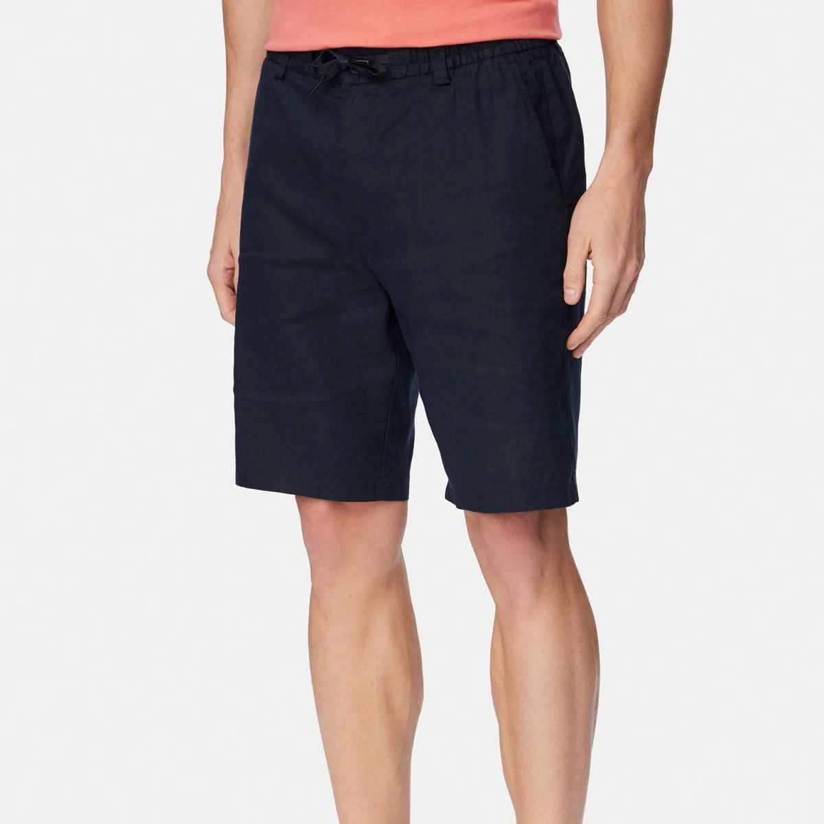 Boss Tapered Chino Korte Broek Navy