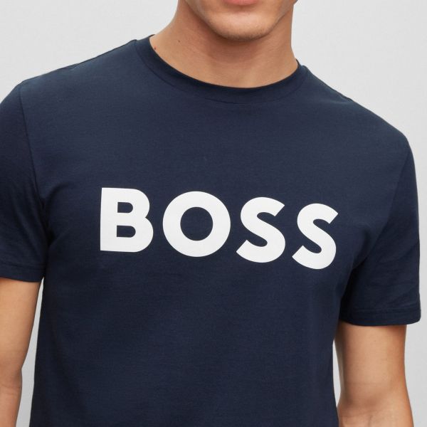 Boss Thinking T-shirt Donker Blauw