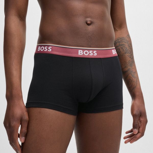 Boss Trunk Boxer 3-Pack Rood/Off White/Zwart