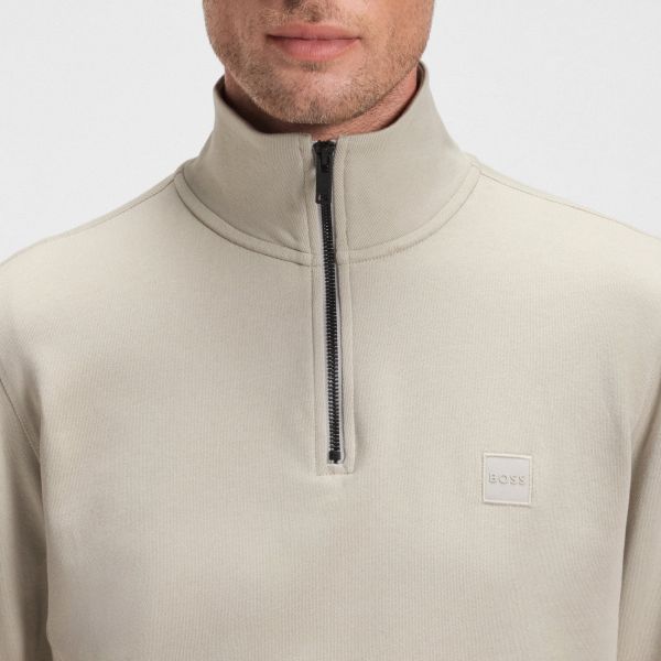 Boss Zetrust Half Zip Sweater Beige