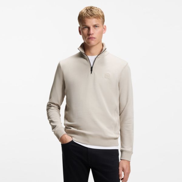 Boss Zetrust Half Zip Sweater Grijs