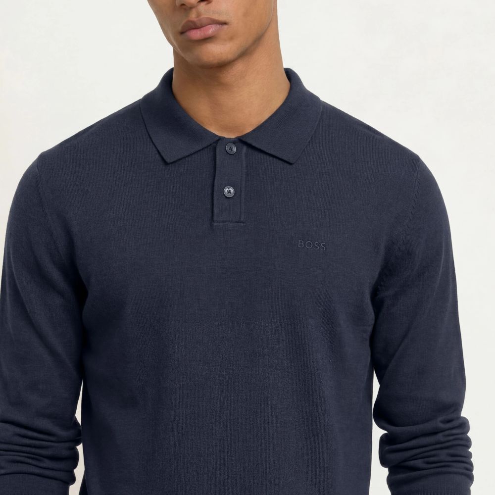 Boss Asac Polo Sweater Navy