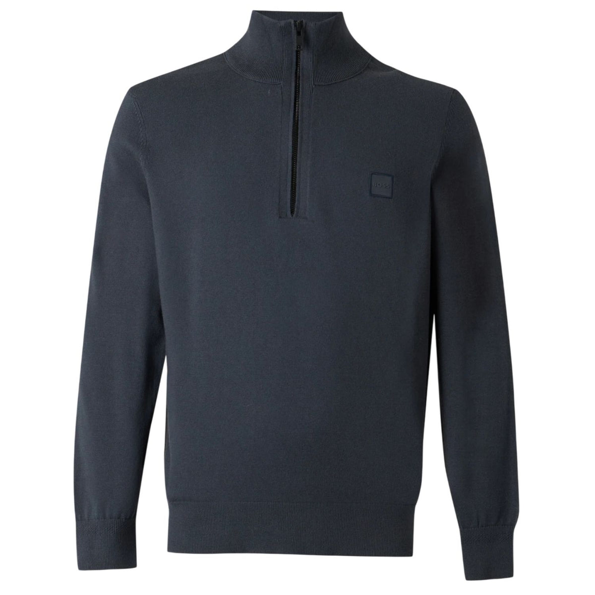 Boss Kanobix Zip Mock Sweater Donker Blauw