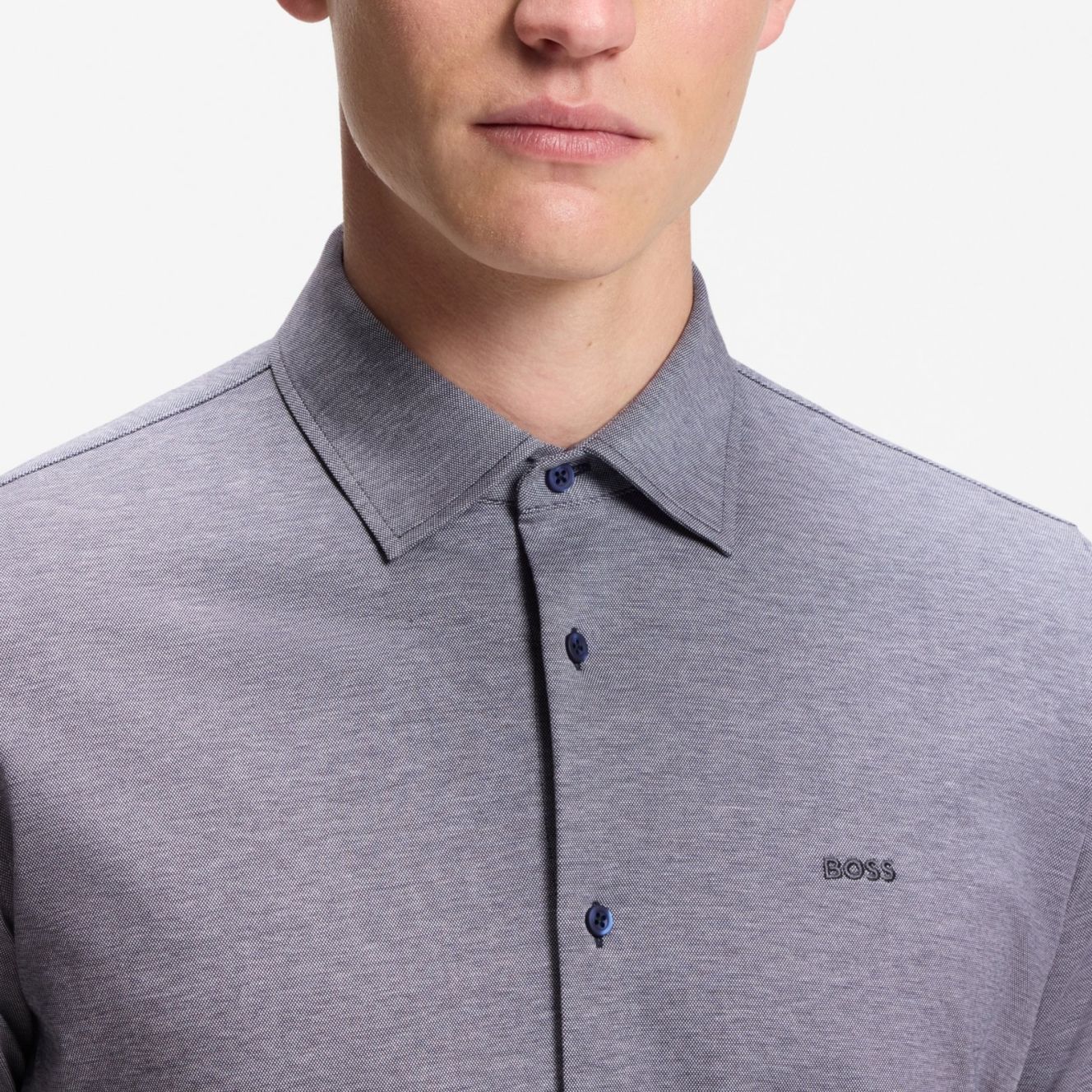 Boss Mysoft Overhemd Donker blauw